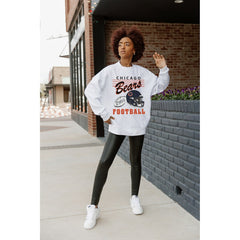 NFL Chicago Bears Gameday Couture Women's Home Turf Oversized Premium Fleece Pullover Sweatshirt