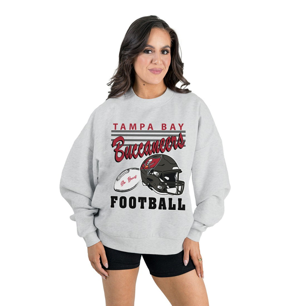 NFL Tampa Bay Buccaneers Gameday Couture Women's Home Turf Oversized Premium Fleece Pullover Sweatshirt