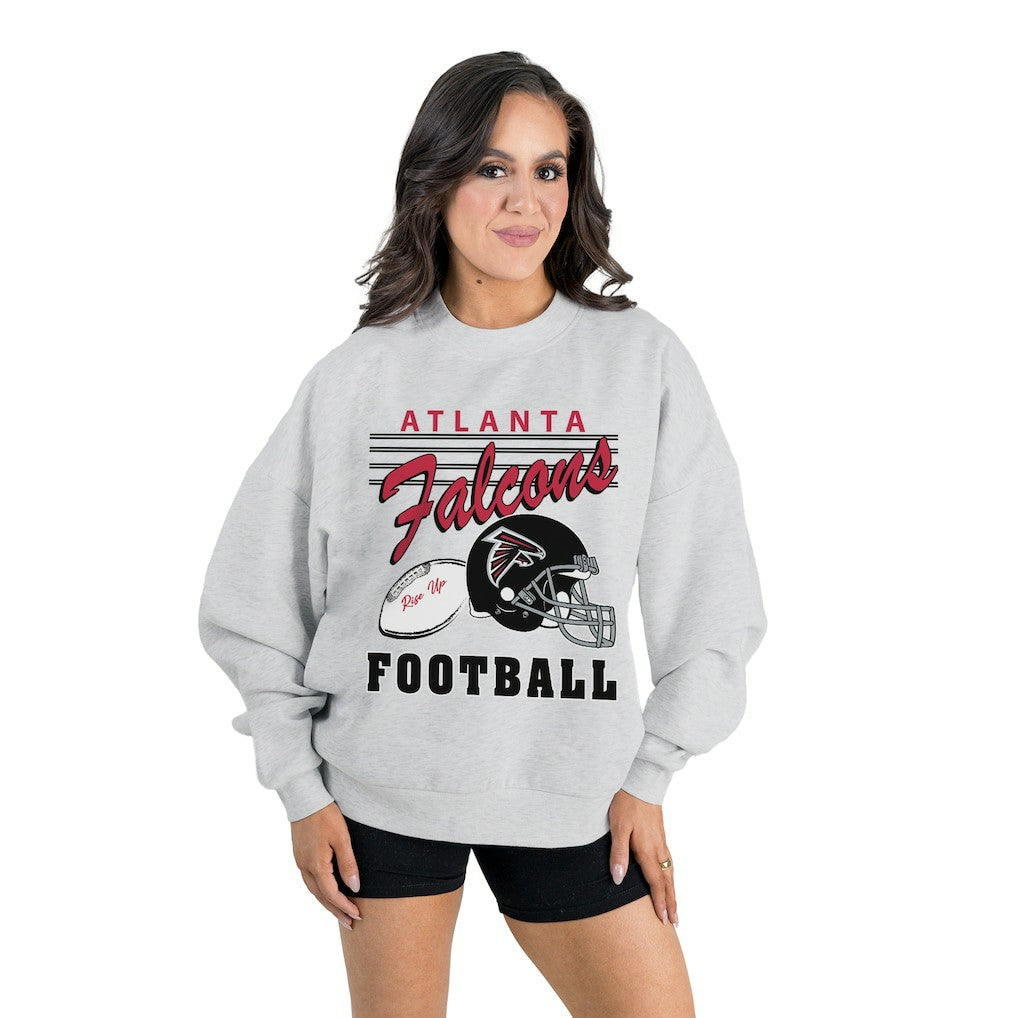 NFL Atlanta Falcons Gameday Couture Women's Home Turf Oversized Premium Fleece Pullover Sweatshirt