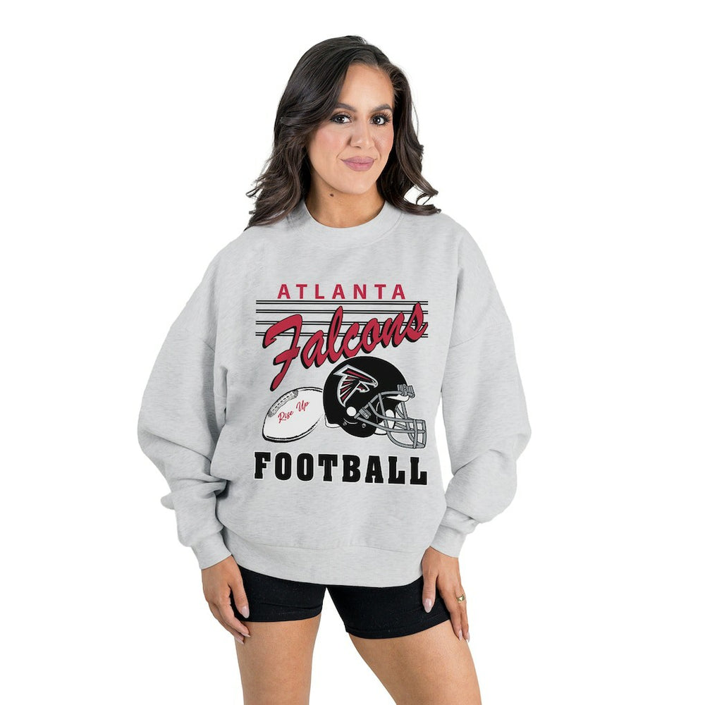 NFL Atlanta Falcons Gameday Couture Women's Home Turf Oversized Premium Fleece Pullover Sweatshirt