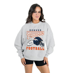 NFL Denver Broncos Gameday Couture Women's Home Turf Oversized Premium Fleece Pullover Sweatshirt