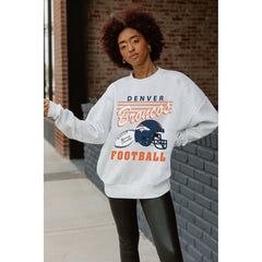 NFL Denver Broncos Gameday Couture Women's Home Turf Oversized Premium Fleece Pullover Sweatshirt