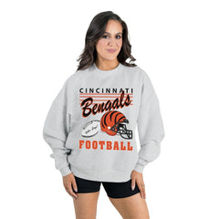 NFL Cincinnati Bengals Gameday Couture Women's Home Turf Oversized Premium Fleece Pullover Sweatshirt