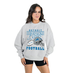 NFL Detroit Lions Gameday Couture Women's Home Turf Oversized Premium Fleece Pullover Sweatshirt