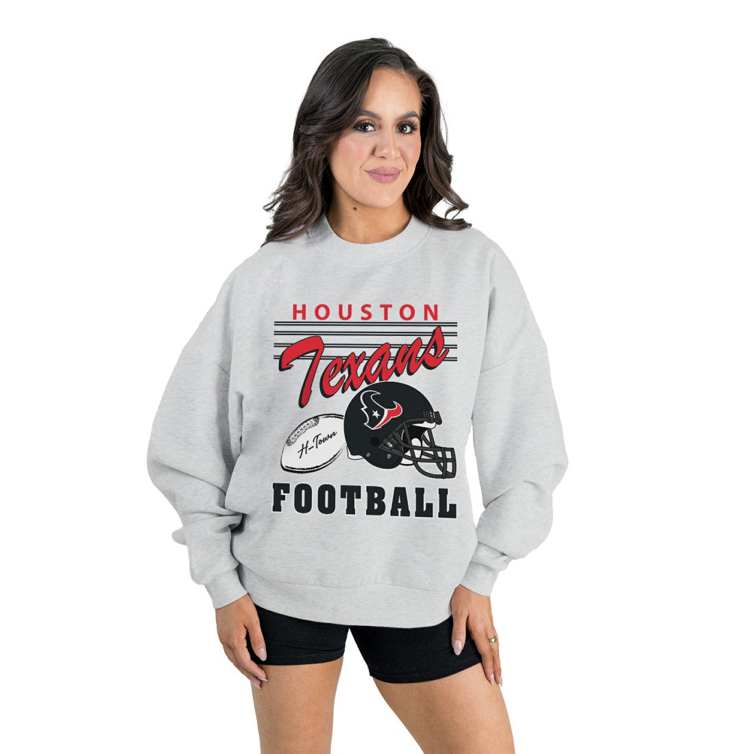 NFL Houston Texans Gameday Couture Women's Home Turf Oversized Premium Fleece Pullover Sweatshirt