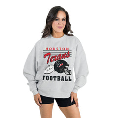 NFL Houston Texans Gameday Couture Women's Home Turf Oversized Premium Fleece Pullover Sweatshirt