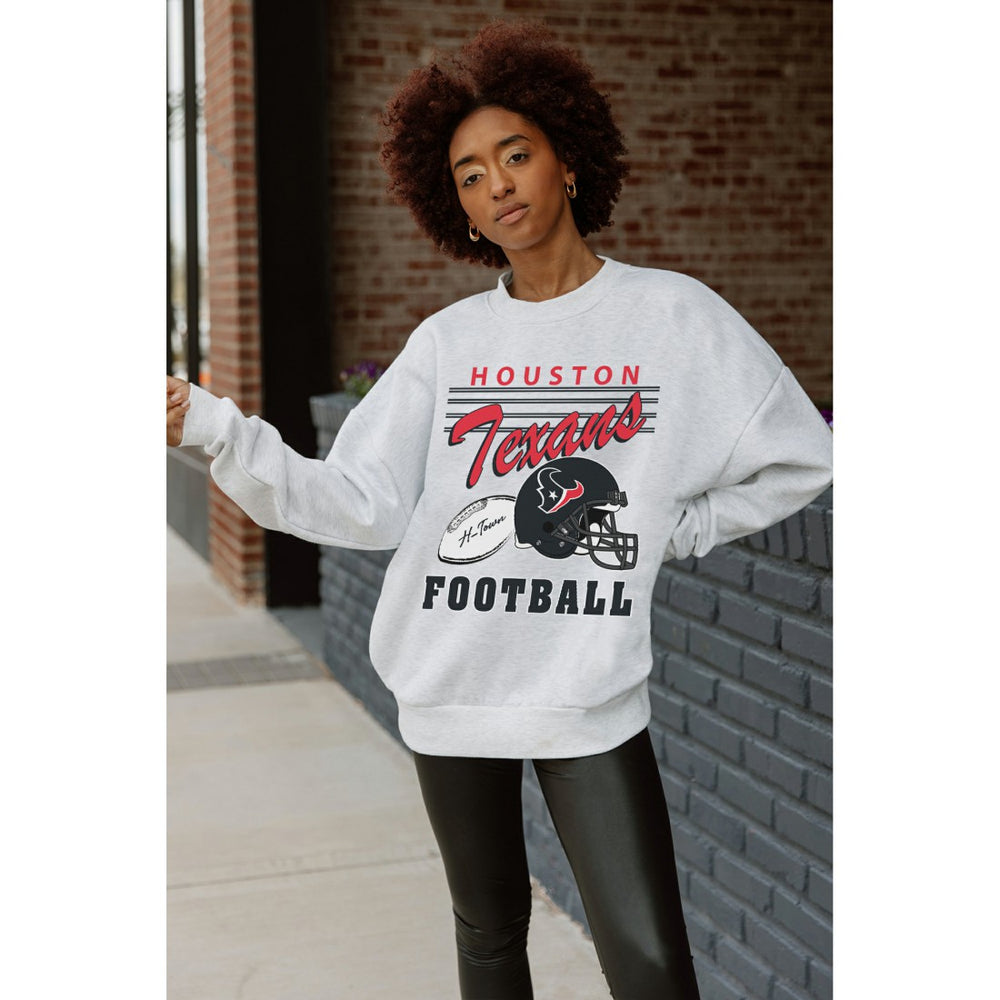 NFL Houston Texans Gameday Couture Women's Home Turf Oversized Premium Fleece Pullover Sweatshirt