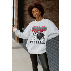 NFL Houston Texans Gameday Couture Women's Home Turf Oversized Premium Fleece Pullover Sweatshirt