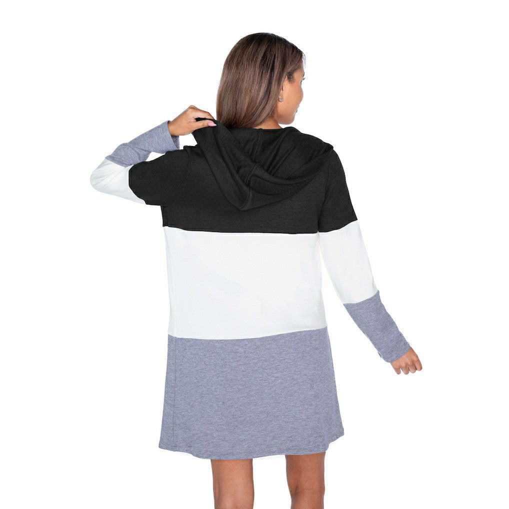 NFL New England Patriots Gameday Couture Women's Tri-Blend Color Block Lightweight Cardigan Hoodie