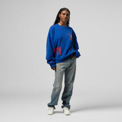 Atlanta Braves Women's Cooperstown Collection Crewneck Sweatshirt - Royal | Mitchell & Ness