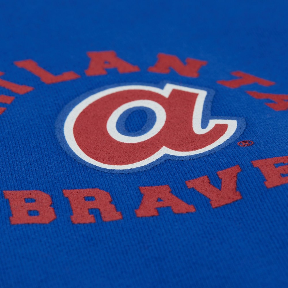 Atlanta Braves Women's Cooperstown Collection Crewneck Sweatshirt - Royal | Mitchell & Ness