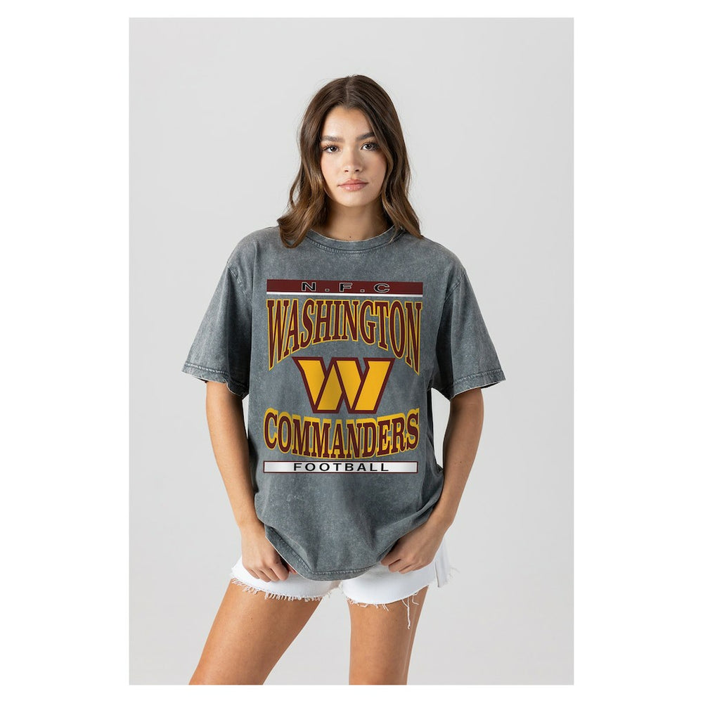 NFL Washington Commanders Gameday Couture Women's Oversized Classic Grind Washed T-Shirt