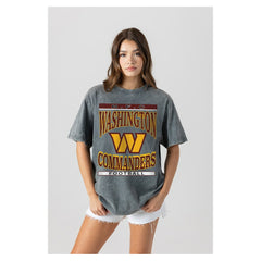 NFL Washington Commanders Gameday Couture Women's Oversized Classic Grind Washed T-Shirt