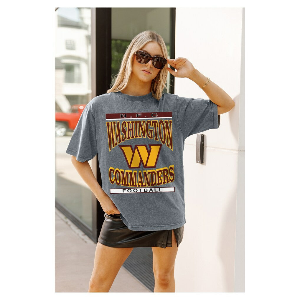 NFL Washington Commanders Gameday Couture Women's Oversized Classic Grind Washed T-Shirt