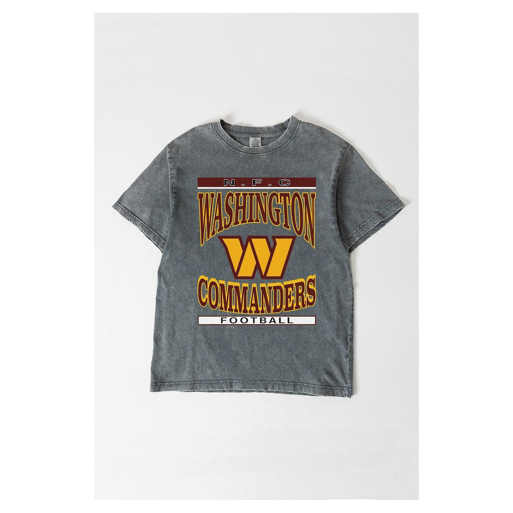NFL Washington Commanders Gameday Couture Women's Oversized Classic Grind Washed T-Shirt