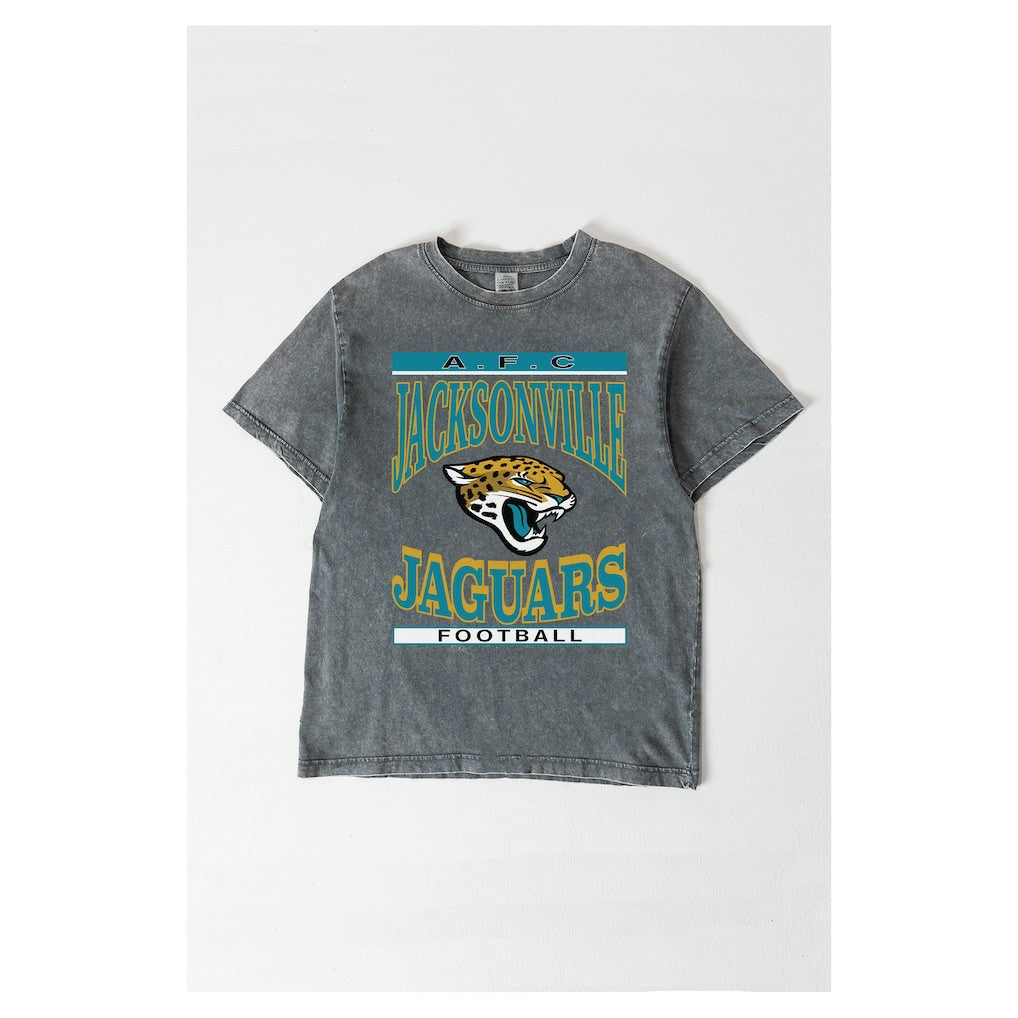 NFL Jacksonville Jaguars Gameday Couture Women's Oversized Classic Grind Washed T-Shirt