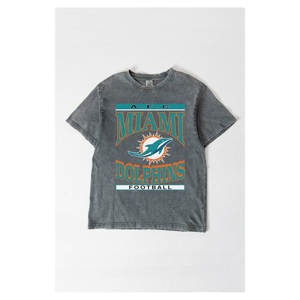 NFL Miami Dolphins Gameday Couture Women's Oversized Classic Grind Washed T-Shirt