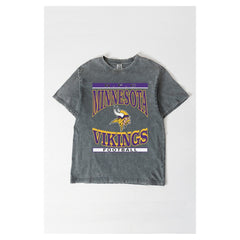 NFL Minnesota Vikings Gameday Couture Women's Oversized Classic Grind Washed T-Shirt