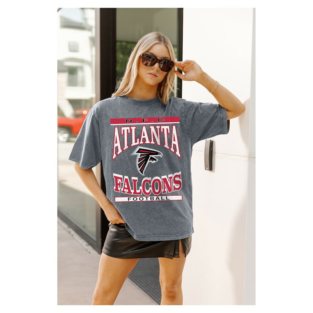 NFL Atlanta Falcons Gameday Couture Women's Oversized Classic Grind Washed T-Shirt