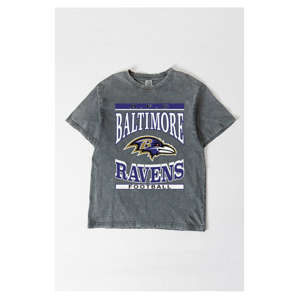 NFL Baltimore Ravens Gameday Couture Women's Oversized Classic Grind Washed T-Shirt