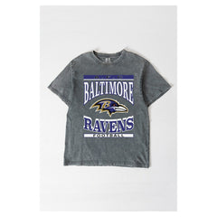 NFL Baltimore Ravens Gameday Couture Women's Oversized Classic Grind Washed T-Shirt