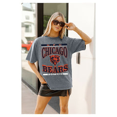 NFL Chicago Bears Gameday Couture Women's Oversized Classic Grind Washed T-Shirt