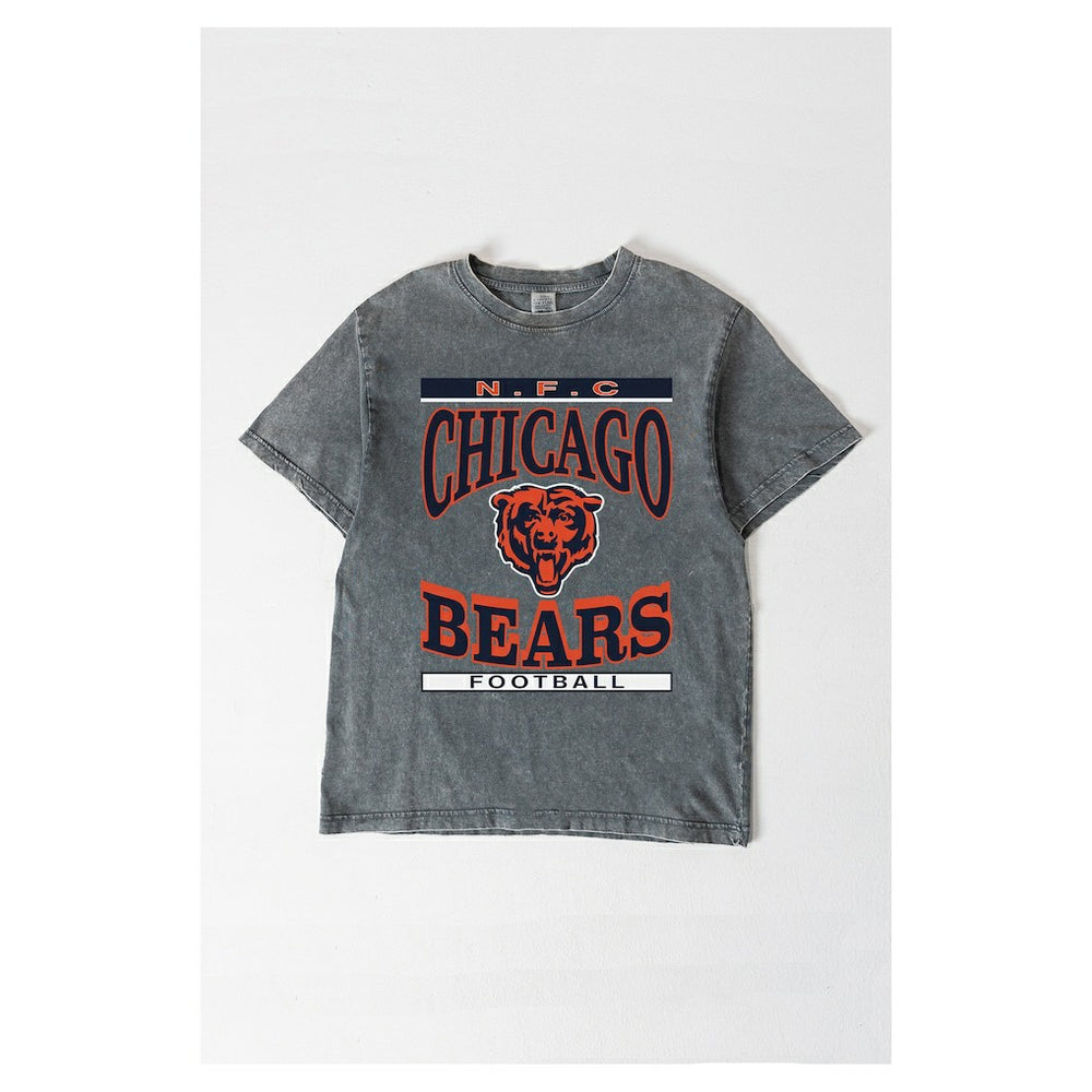 NFL Chicago Bears Gameday Couture Women's Oversized Classic Grind Washed T-Shirt