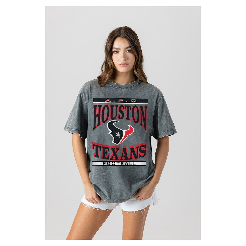 NFL Houston Texans Gameday Couture Women's Oversized Classic Grind Washed T-Shirt