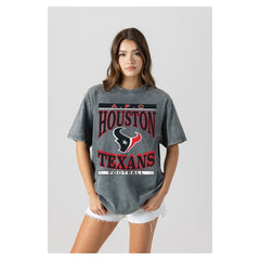 NFL Houston Texans Gameday Couture Women's Oversized Classic Grind Washed T-Shirt