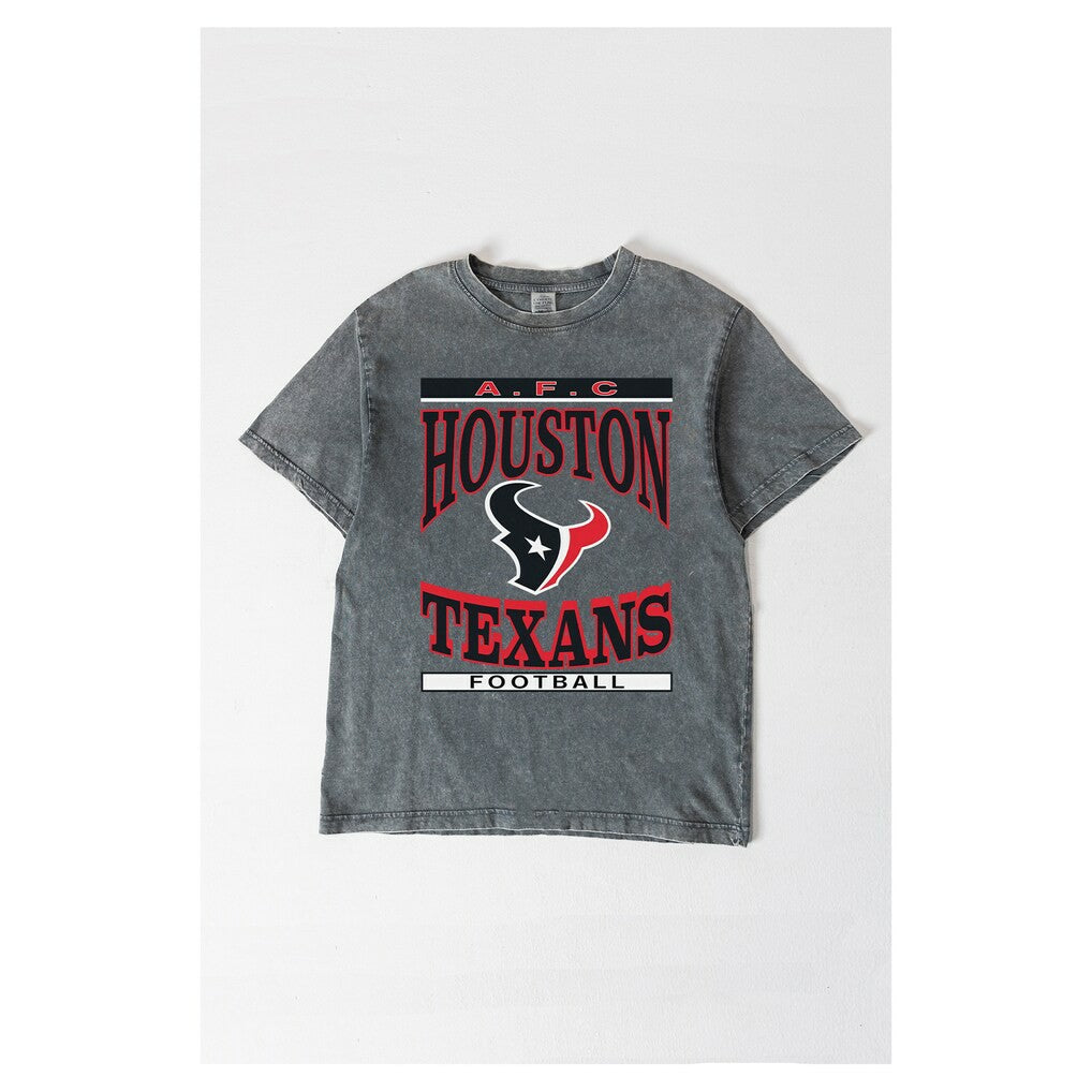 NFL Houston Texans Gameday Couture Women's Oversized Classic Grind Washed T-Shirt