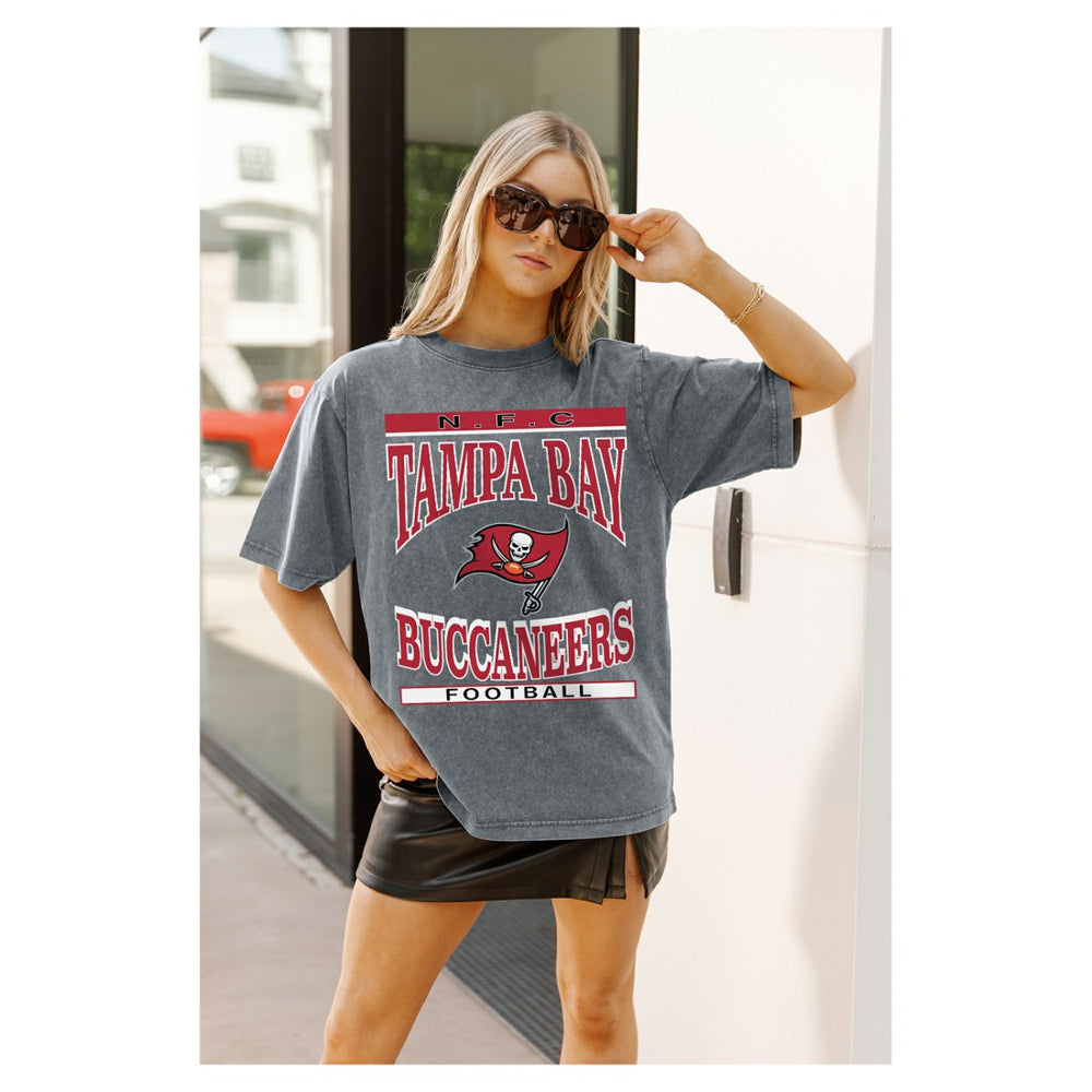 NFL Tampa Bay Buccaneers Gameday Couture Women's Oversized Classic Grind Washed T-Shirt