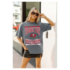 NFL Tampa Bay Buccaneers Gameday Couture Women's Oversized Classic Grind Washed T-Shirt