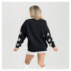 NFL Washington Commanders Gameday Couture Women's Pure Victory Rhinestud Star-Sleeve Pullover Sweatshirt