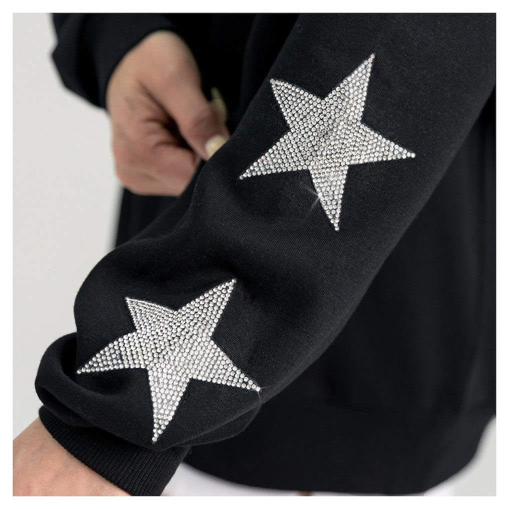 NFL Washington Commanders Gameday Couture Women's Pure Victory Rhinestud Star-Sleeve Pullover Sweatshirt