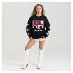 NFL Arizona Cardinals Gameday Couture Women's Pure Victory Rhinestud Star-Sleeve Pullover Sweatshirt