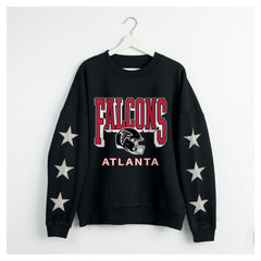 NFL Atlanta Falcons Gameday Couture Women's Pure Victory Rhinestud Star-Sleeve Pullover Sweatshirt