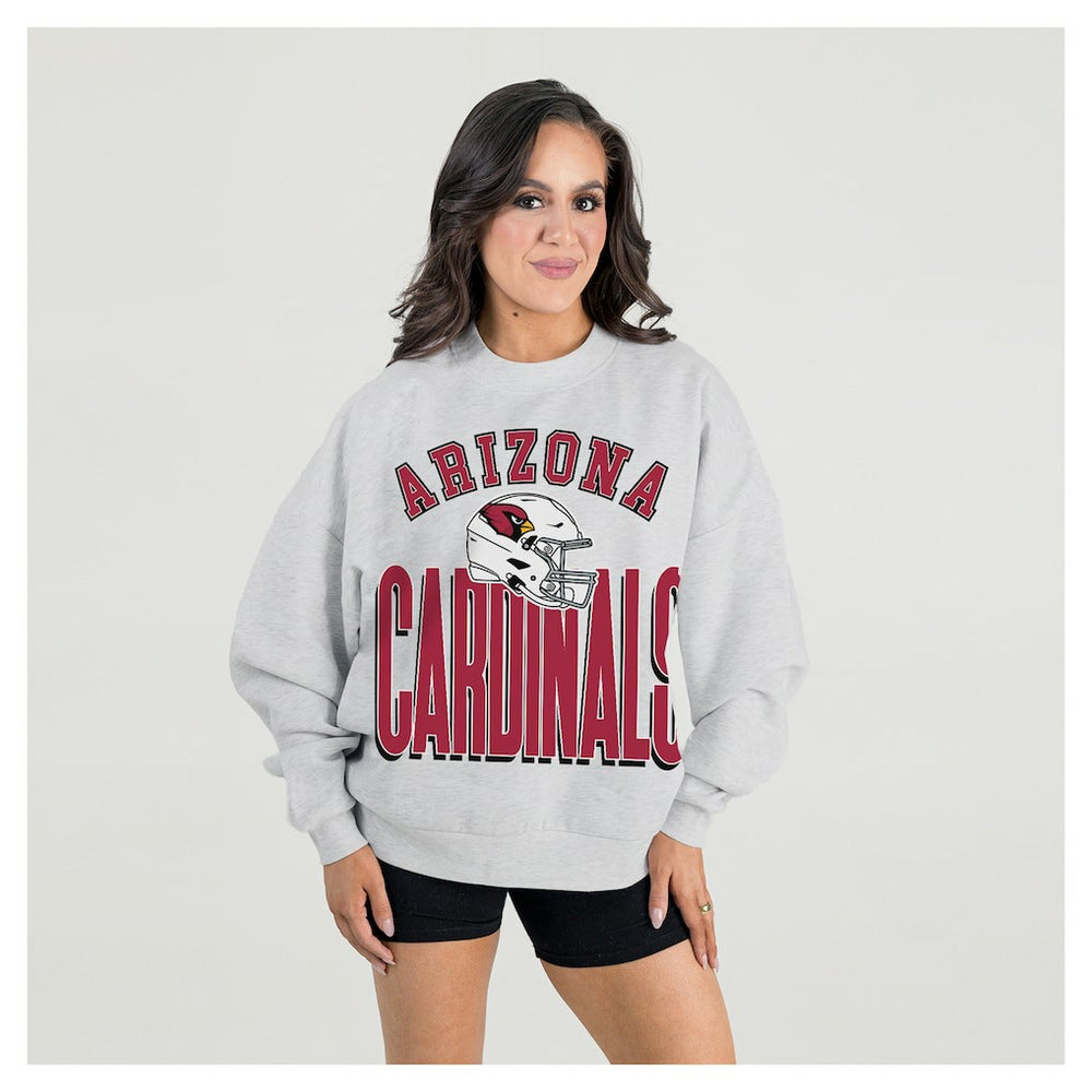 NFL Arizona Cardinals Gameday Couture Women's Fierce Focus Premium Oversized Fleece Pullover Sweatshirt