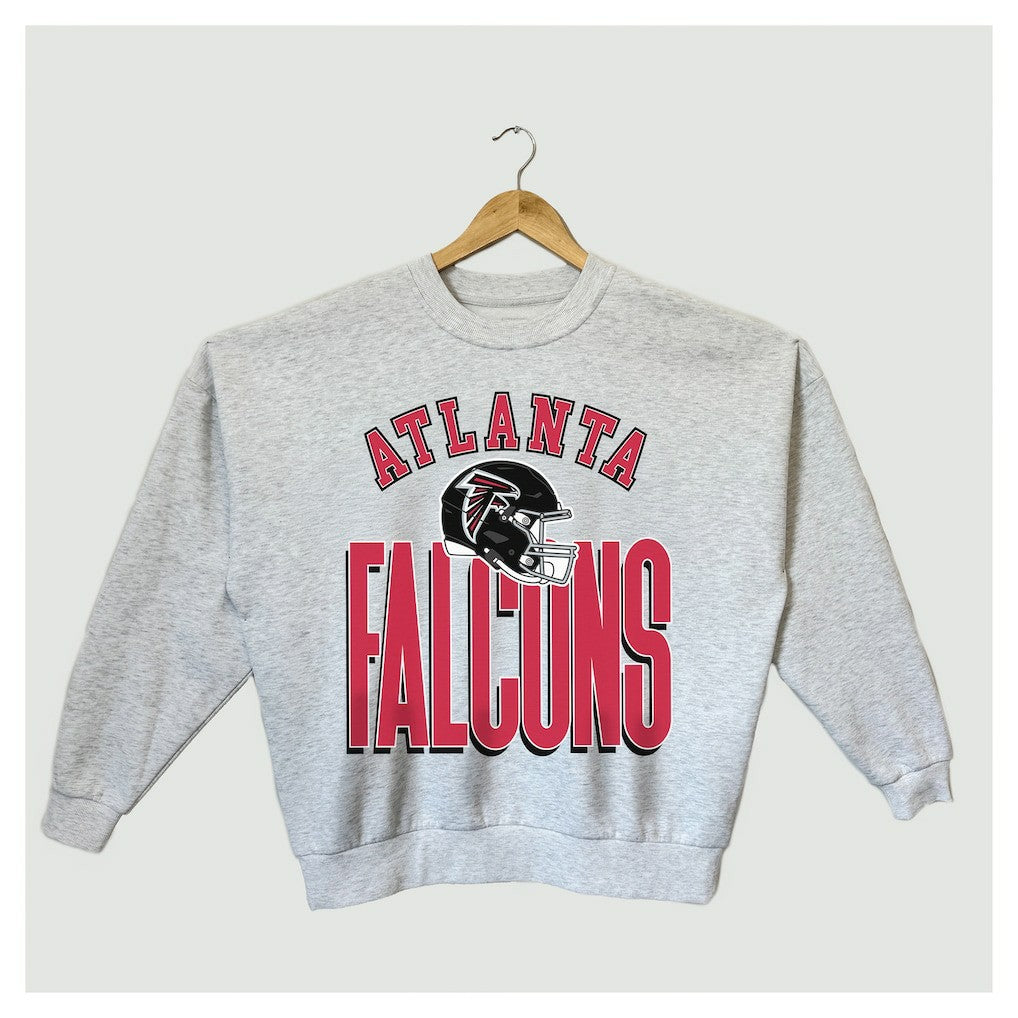NFL Atlanta Falcons Gameday Couture Women's Fierce Focus Premium Oversized Fleece Pullover Sweatshirt