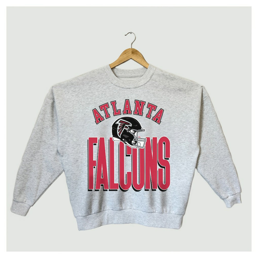 NFL Atlanta Falcons Gameday Couture Women's Fierce Focus Premium Oversized Fleece Pullover Sweatshirt