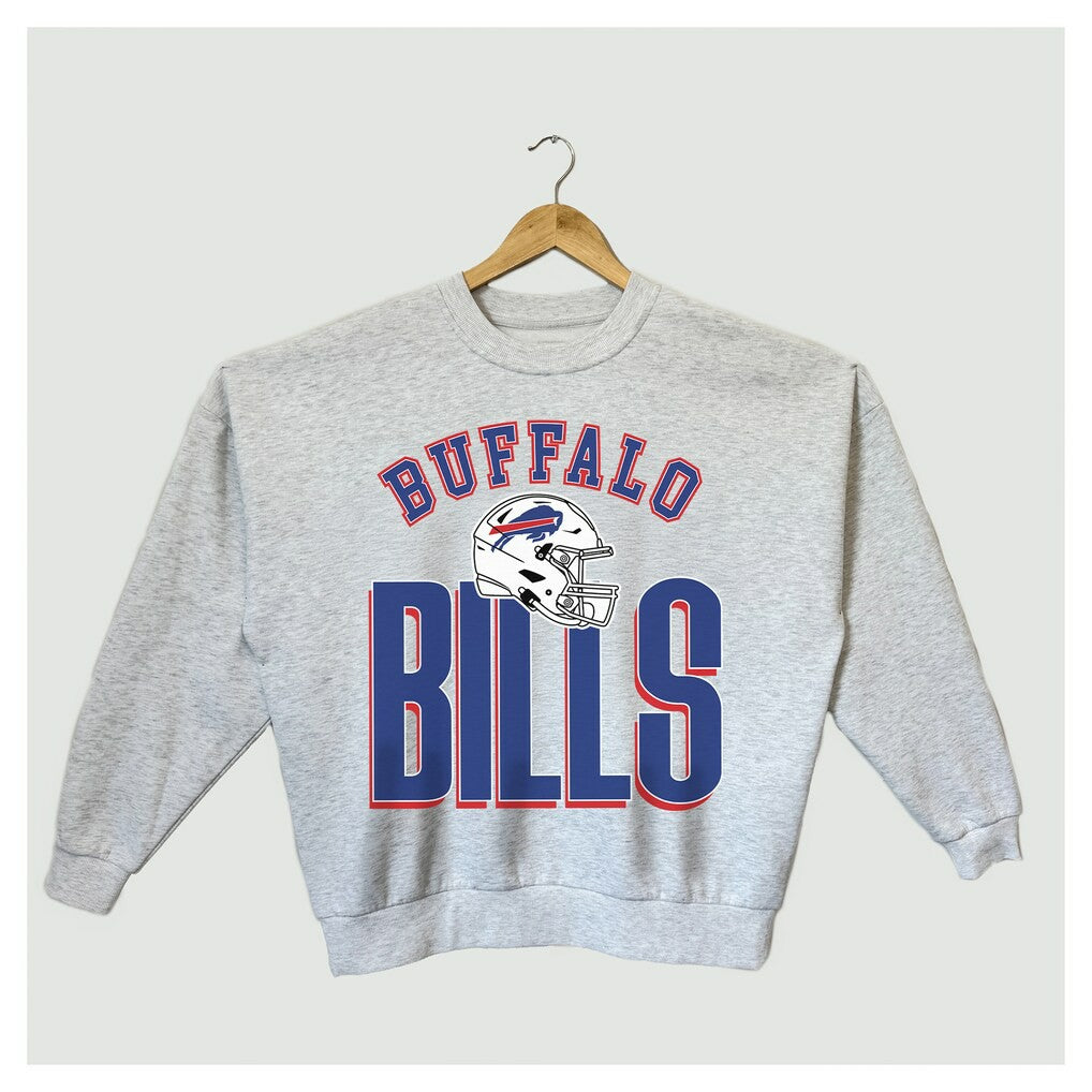 NFL Buffalo Bills Gameday Couture Women's Fierce Focus Premium Oversized Fleece Pullover Sweatshirt