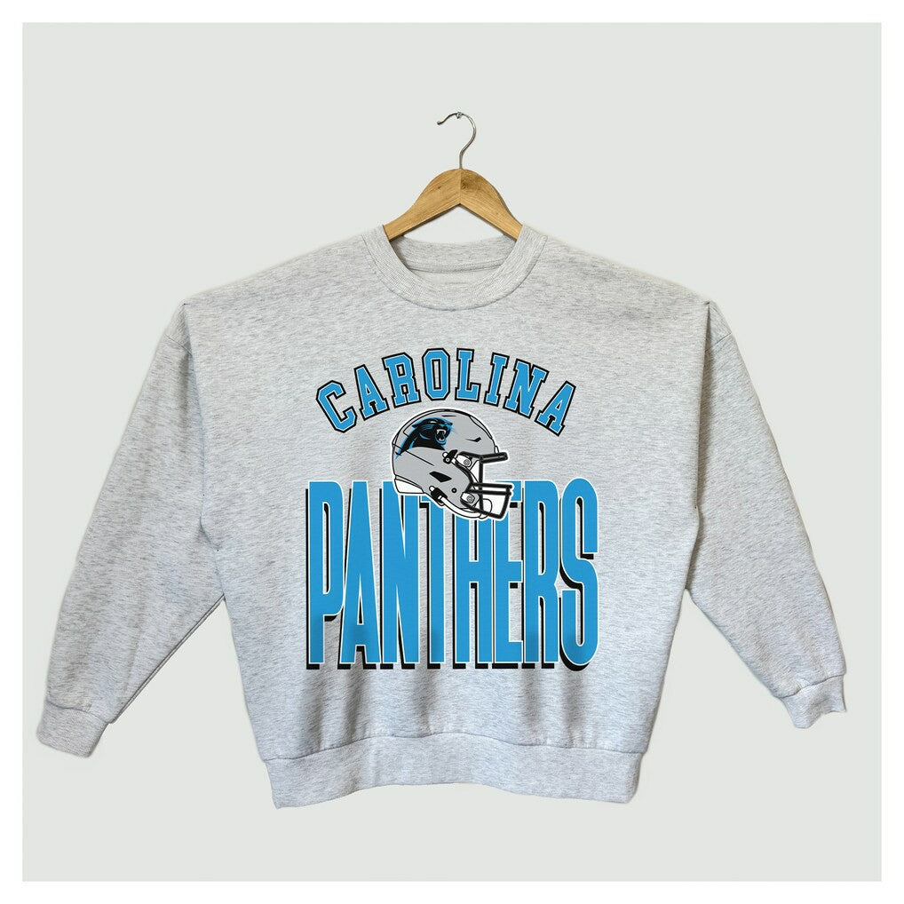 NFL Carolina Panthers Gameday Couture Women's Fierce Focus Premium Oversized Fleece Pullover Sweatshirt