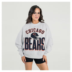 NFL Chicago Bears Gameday Couture Women's Fierce Focus Premium Oversized Fleece Pullover Sweatshirt