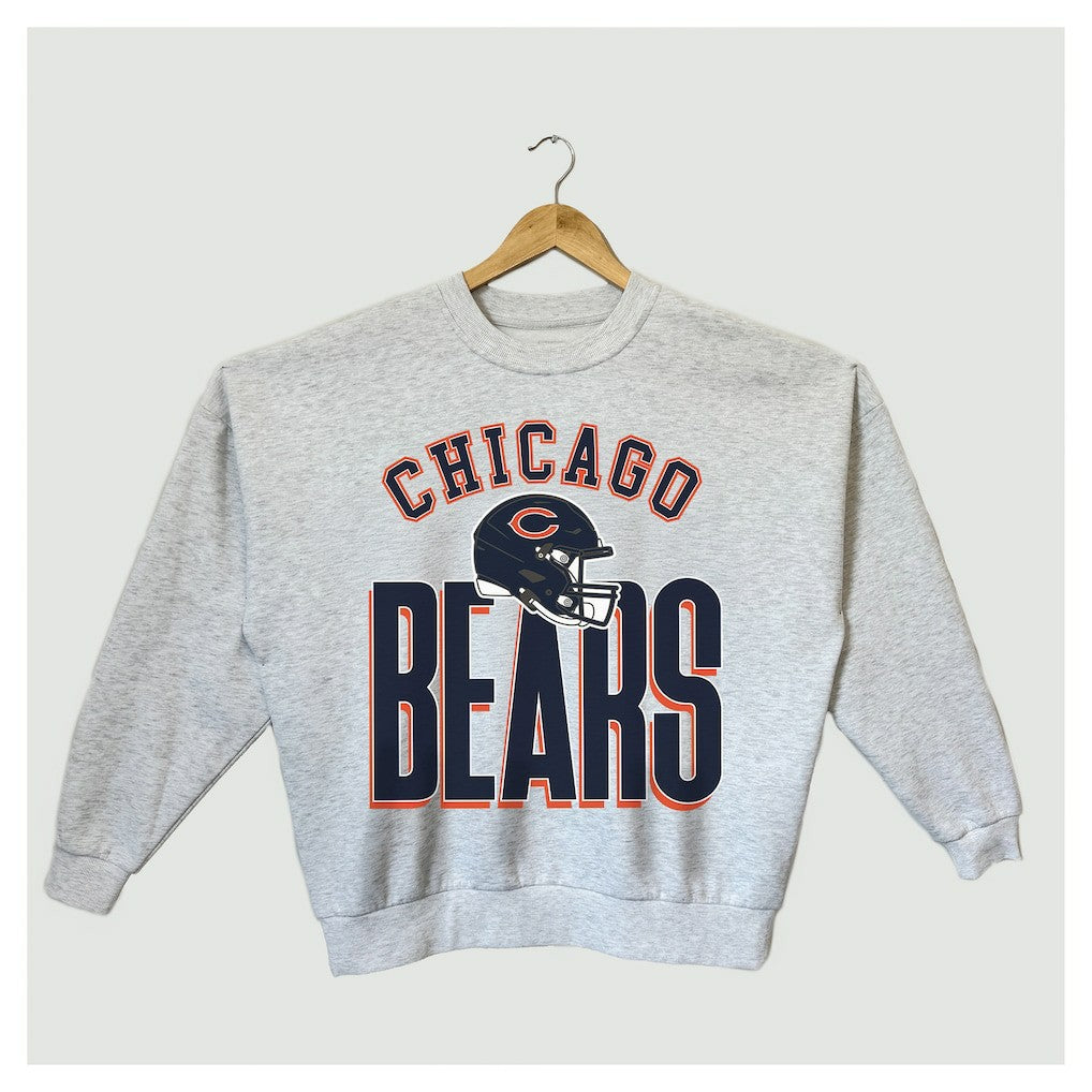 NFL Chicago Bears Gameday Couture Women's Fierce Focus Premium Oversized Fleece Pullover Sweatshirt