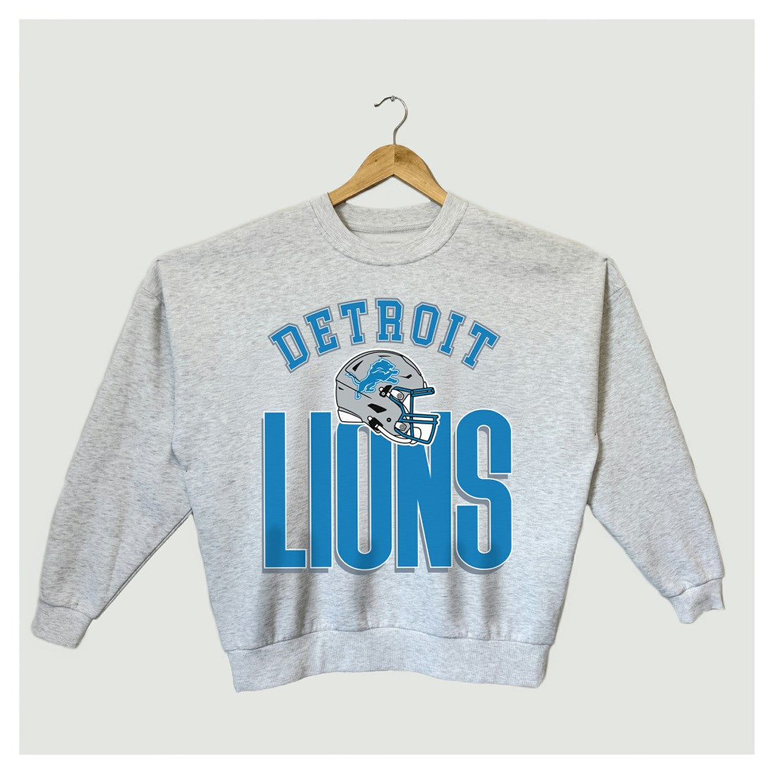 NFL Detroit Lions Gameday Couture Women's Fierce Focus Premium Oversized Fleece Pullover Sweatshirt