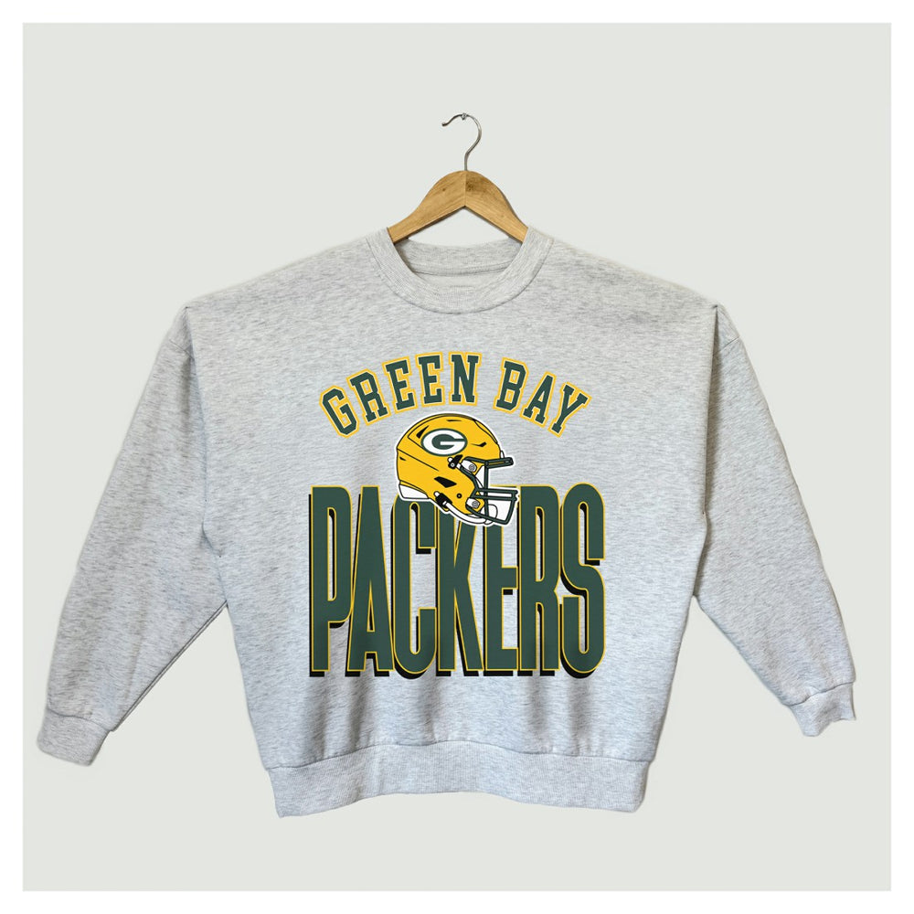 NFL Green Bay Packers Gameday Couture Women's Fierce Focus Premium Oversized Fleece Pullover Sweatshirt