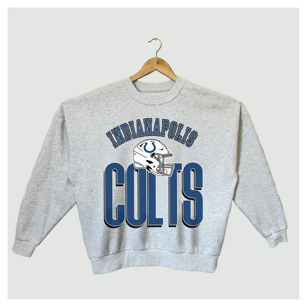 NFL Indianapolis Colts Gameday Couture Women's Fierce Focus Premium Oversized Fleece Pullover Sweatshirt