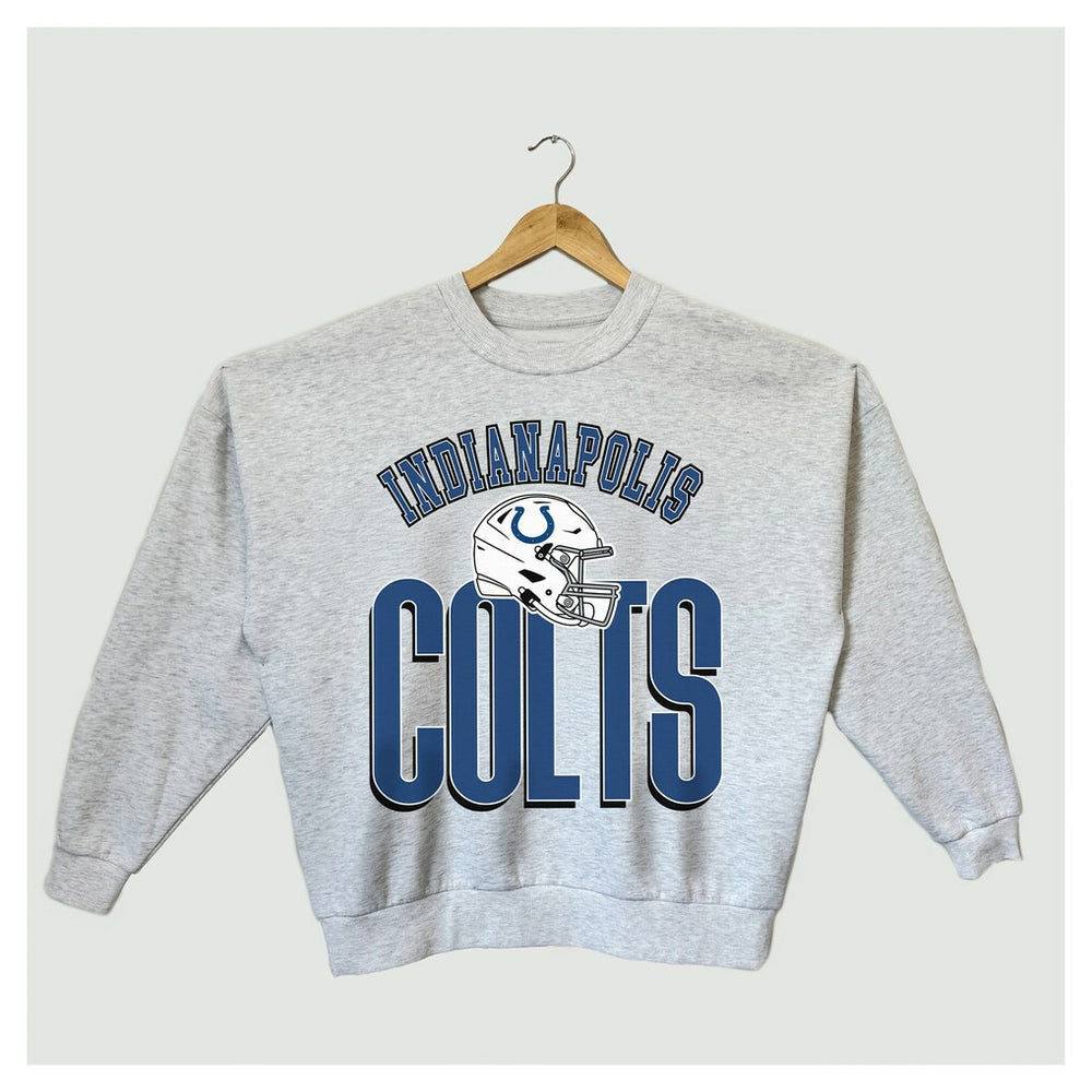 NFL Indianapolis Colts Gameday Couture Women's Fierce Focus Premium Oversized Fleece Pullover Sweatshirt