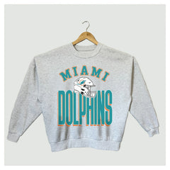 NFL Miami Dolphins Gameday Couture Women's Fierce Focus Premium Oversized Fleece Pullover Sweatshirt