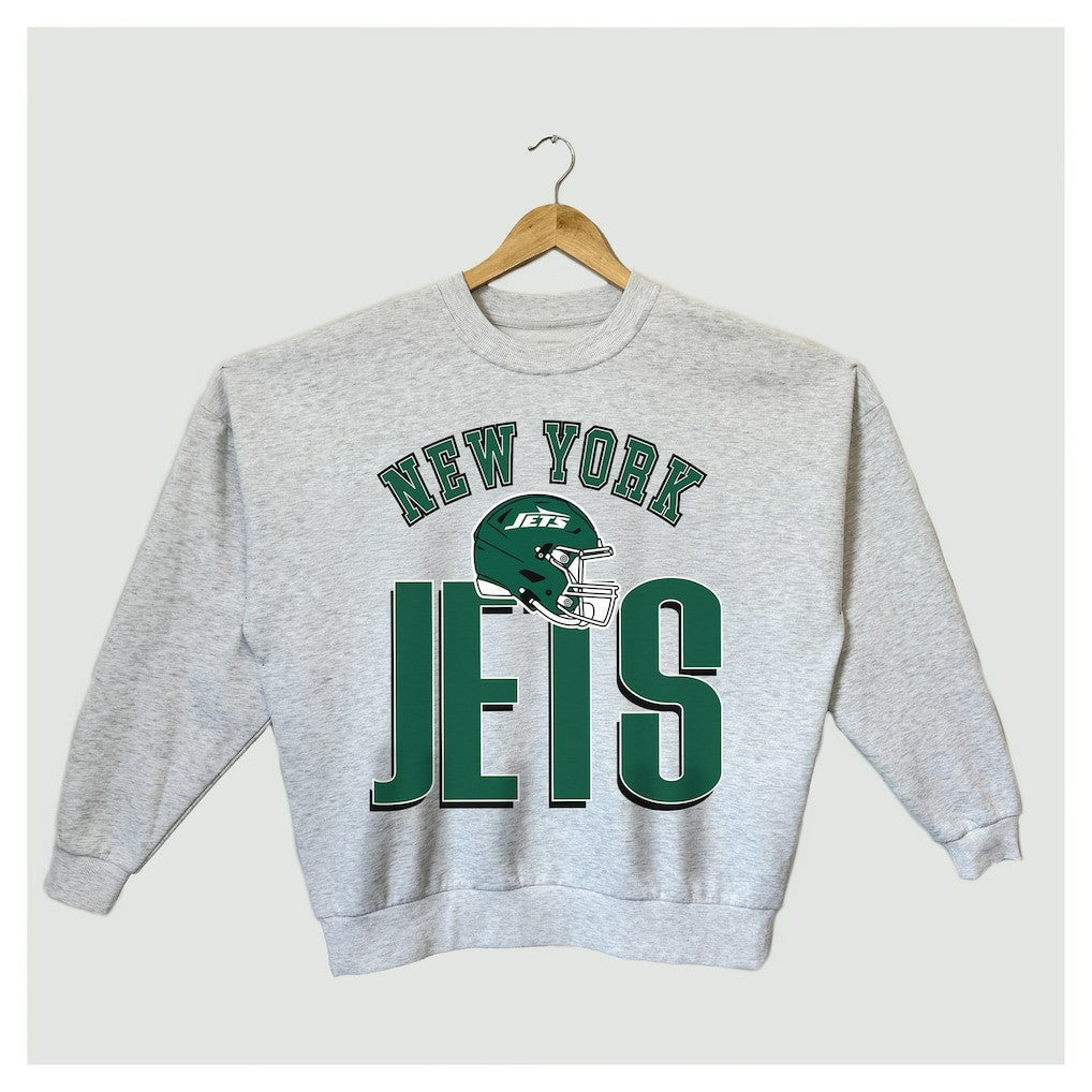 NFL New York Jets Gameday Couture Women's Fierce Focus Premium Oversized Fleece Pullover Sweatshirt