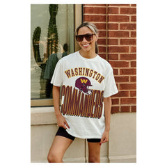 NFL Washington Commanders Gameday Couture Women's Oversized Classic Fierce Focus T-Shirt
